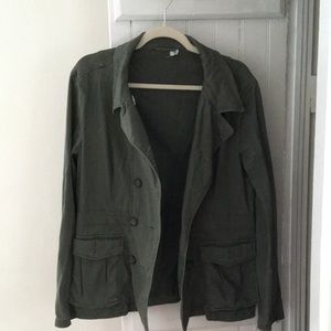 H&M Green cotton fitted jacket